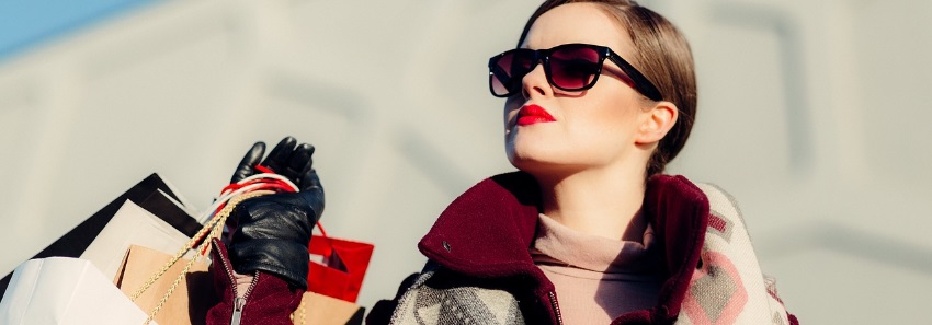 a woman shopping